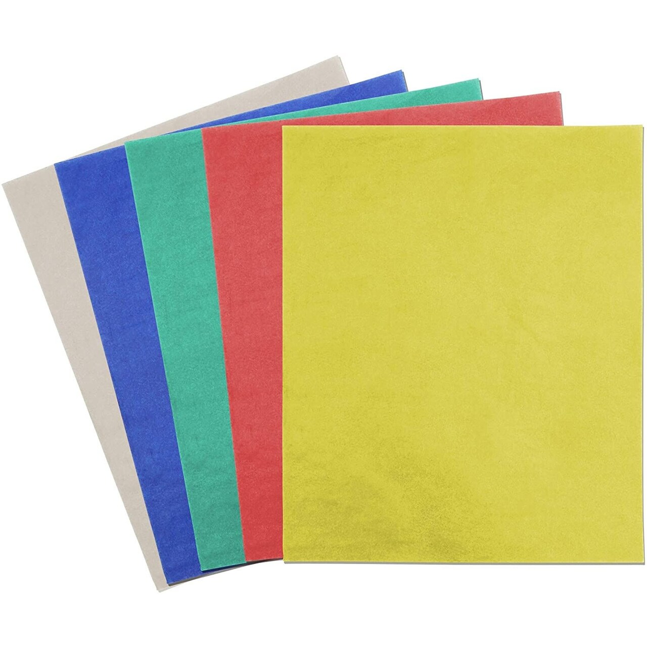 Carbon Paper for Tracing on Fabric, Wood, and Canvas (5 Colors, 9 x 11 in, 50 Sheets)